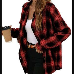 J. Jill Plaid Flannel Long Sleeve Size Medium